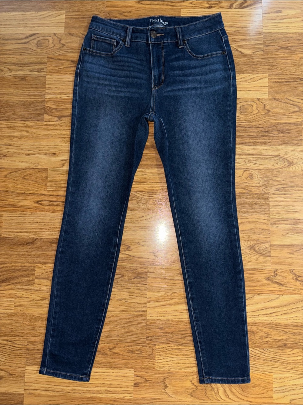 Time and Tru High Rise Classic Skinny Jeans Women's Size 8 Dark Wash Stretch